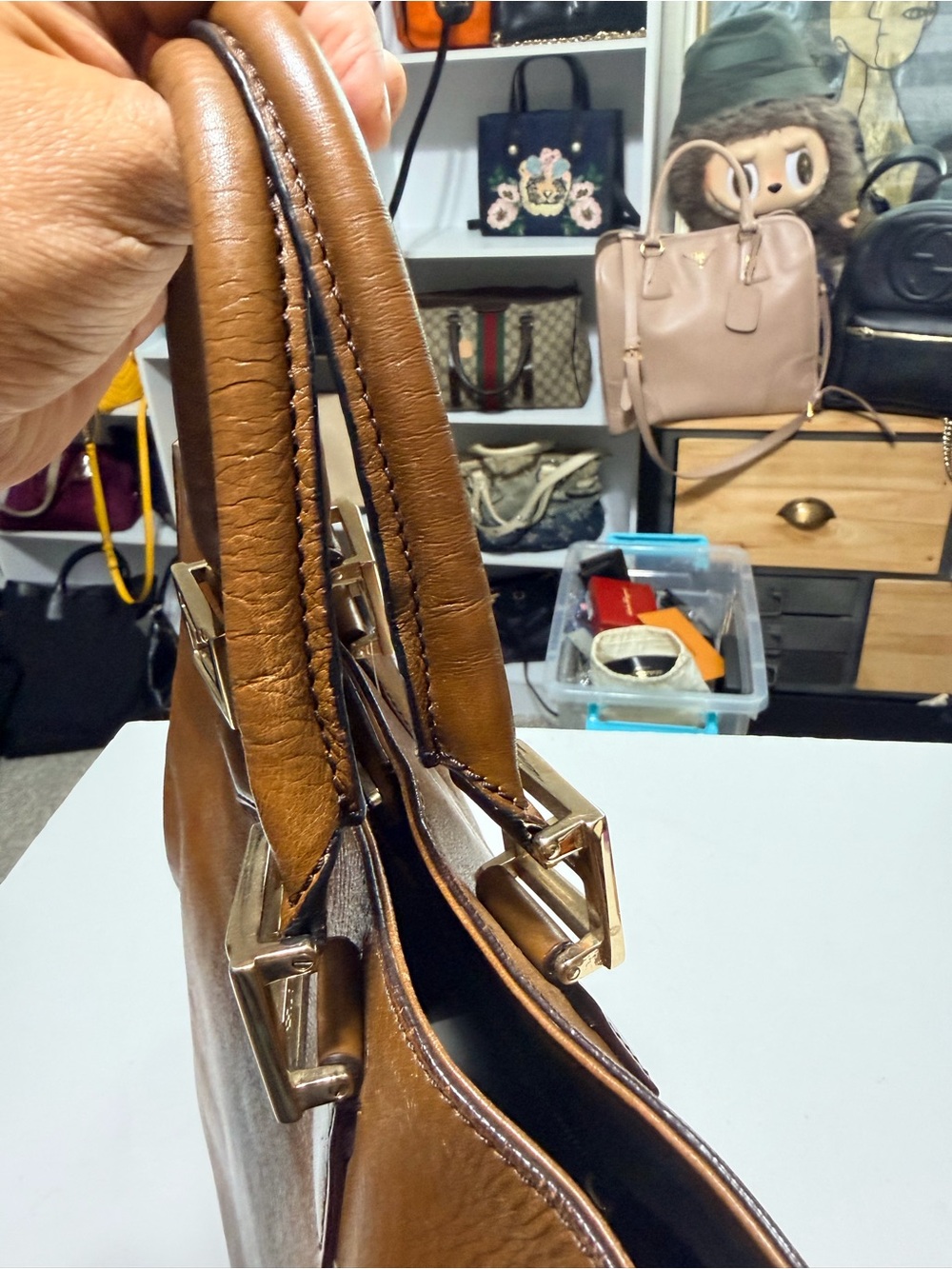 Leather tote - Picture 8 of 16